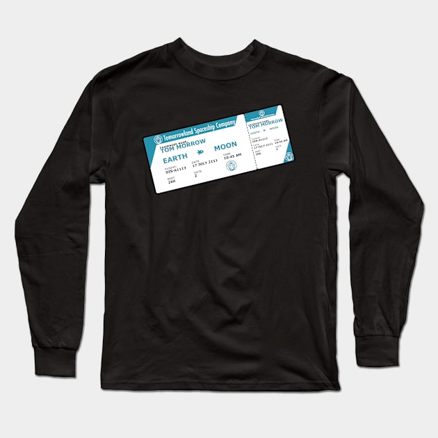 Tom Morrow Ticket - Tomorrowland - People Mover Long Sleeve T-Shirt by LuisP96